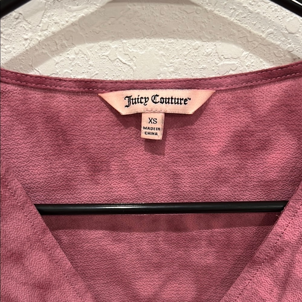 Juicy Couture Maroon Tie-Front Blouse - Picture 2 of 6